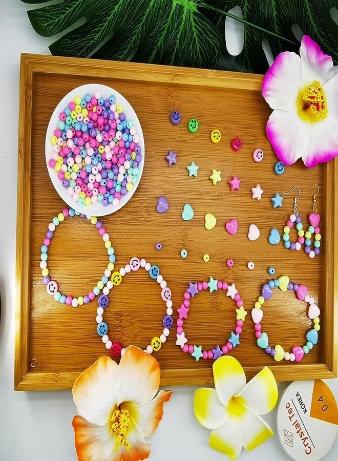 Beadsz مجموعة صنع الأساور من Beadsz، خرز بلاستيكي للأطفال، أدوات حرفية لصنع المجوهرات، قلائد، ربطات شعر، وخواتم، هدية مثالية لأعياد ميلاد الفتيات الصغيرات من عمر 4 إلى 7 سنوات، متعددة الألوان - Image 2